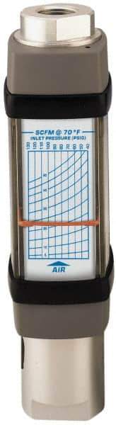 Hedland - 3/4" NPTF Port Compressed Air & Gas Flowmeter - 600 Max psi, 150 SCFM, Anodized Aluminum - Top Tool & Supply