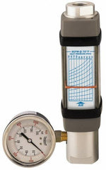 Hedland - 3/4" NPTF Port Flowmeter with Gage Installed - 600 Max psi, 50 SCFM, Anodized Aluminum - Top Tool & Supply