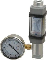 Hedland - 1/4" NPTF Port Compressed Air & Gas Flowmeter - 600 Max psi, 5 SCFM, Anodized Aluminum - Top Tool & Supply