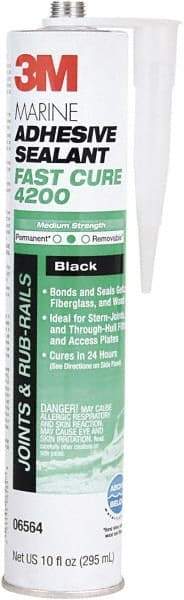 3M - 12.8 oz Cartridge White Polyurethane Marine Adhesive Sealant - 190°F Max Operating Temp, 48 hr Tack Free Dry Time - Top Tool & Supply