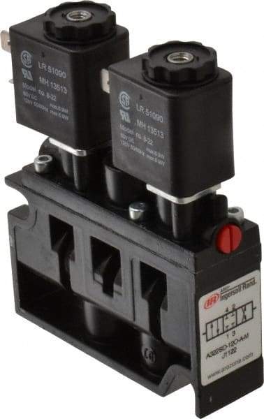 ARO/Ingersoll-Rand - 1/4", 3-Position Alpha Stacking Solenoid Valve - 120 VAC, 1.9 CV Rate, 3-7/8" High x 3-15/32" Long - Top Tool & Supply