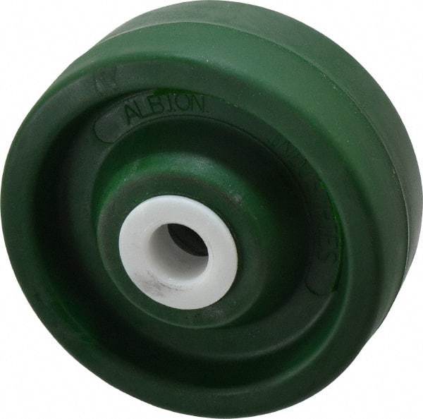 Albion - 5 Inch Diameter x 2 Inch Wide, Polyurethane Caster Wheel - 1,000 Lb. Capacity, 2-3/16 Inch Hub Length, 3/4 Inch Axle Diameter, Delrin Bearing - Top Tool & Supply