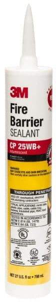 3M - 27 oz Cartridge Red Acrylic & Latex Joint Sealant - -20 to 180°F Operating Temp, 10 min Tack Free Dry Time, Series CP 25WB - Top Tool & Supply