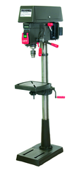 15" HD Floor Model Drill Press; Step Pulley; 16 Speeds; 1/2HP 120/240V Motor; 204lbs. - Top Tool & Supply