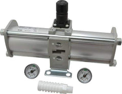 SMC PNEUMATICS - 3/8" NPT Booster Regulator - 28 Max SCFM, 1:2 Pressure Increase Ratio, 150 Max psi - Top Tool & Supply