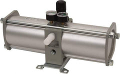 SMC PNEUMATICS - 1/2" NPT Booster Regulator - 63 Max SCFM, 1:2 Pressure Increase Ratio, 150 Max psi - Top Tool & Supply