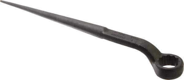 Proto - 1" 12 Point Spud Handle Box Wrench - Single End, 1-9/16" Head Diam x 11/16" Head Thickness, 12" OAL, Steel, Black Finish - Top Tool & Supply