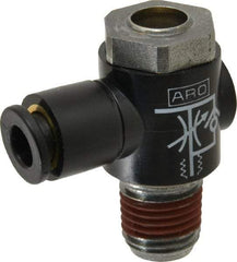 ARO/Ingersoll-Rand - 1/4" Male NPT x 1/4" Female NPT Right Angle Flow Control Valve - Top Tool & Supply