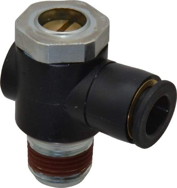 ARO/Ingersoll-Rand - 3/8" Male NPT x 3/8" Female NPT Right Angle Flow Control Valve - Top Tool & Supply