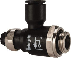 Legris - 10mm Tube OD x 3/8 Male BSPP Compact Meter Out Flow Control Valve - 14.5 to 145 psi, Nylon - Top Tool & Supply