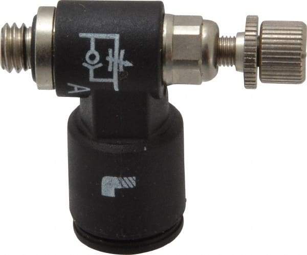 Legris - 10-32 Male NPT x 1/4" Tube OD Miniature Exhaust Valve - Top Tool & Supply