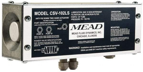 Mead - L-Type 4 Way Pkg. Low Stress Two Hand Control Unit - 120 Max psi - Top Tool & Supply