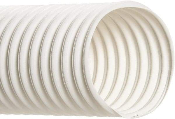 Hi-Tech Duravent - 10" Inside x 10.38" Outside Diam, Food & Beverage Hose - 10-1/2" Bend Radius, White, 25' Long, 5 Vacuum Rating, 4 psi Working Pressure - Top Tool & Supply