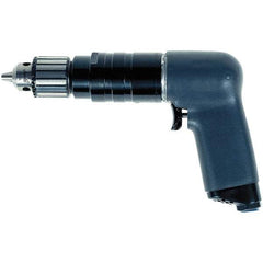 Ingersoll-Rand - 3/8" Keyed Chuck - Pistol Grip Handle, 3,950 RPM, 0.51 hp, 90 psi - Top Tool & Supply