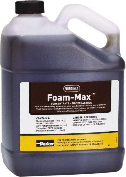 Parker - 1 Gal HVAC Coil Cleaner - For Extra Tough Cleaning Jobs - Top Tool & Supply