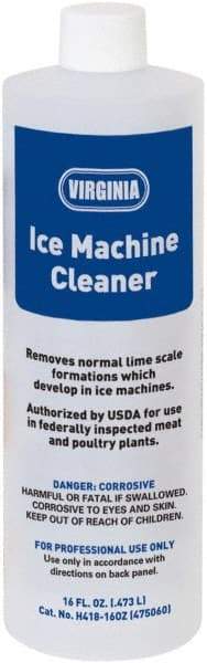 Parker - 16 oz Bottle Ice Machine Cleaner - For Ice Machines: Cube, Tube, Flake & Commercial Dishwasher - Top Tool & Supply