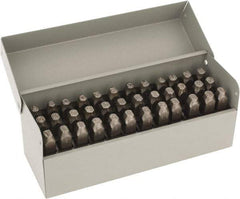 C.H. Hanson - 36 Piece, 1/4" Character Steel Stamp Set - Letters & Figures, Low Stress Round Face Dot - Top Tool & Supply