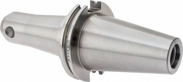 Accupro - CAT50 Taper Shank 3/4" Hole End Mill Holder/Adapter - 48mm Nose Diam, 6" Projection, 1-8 Drawbar, Through-Spindle & DIN Flange Coolant - Exact Industrial Supply