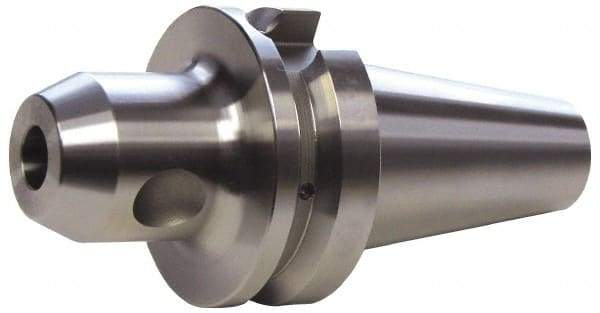 Accupro - BT40 Taper Shank 3/8" Hole End Mill Holder/Adapter - 1" Nose Diam, 4" Projection, M16x2.0 Drawbar, Through-Spindle & DIN Flange Coolant - Exact Industrial Supply