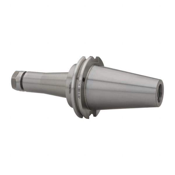 Accupro - 0.039" to 0.511" Capacity, 6" Projection, CAT50 Taper Shank, ER20 Collet Chuck - 0.0002" TIR, Through-Spindle & DIN Flange Coolant - Exact Industrial Supply