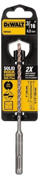 3/16″ Diam, SDS-Plus Shank, Carbide-Tipped Rotary & Hammer Drill Bit 10″ Usable Length, 12″ OAL