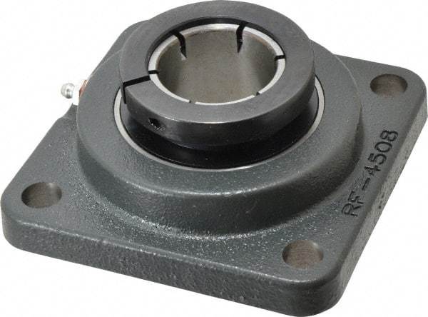 Browning - 1-3/4" ID, 5-3/8" OAL x 5-3/8" OAH 4-Bolt Flange - 5,139 Lb Static Cap, 7,901 Lb Dyn Cap, 4-1/8" Btw Mnt Hole Ctrs, Cast Iron - Top Tool & Supply