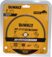 DeWALT - 7" Diam, 5/8" Arbor Hole Diam, Wet & Dry Cut Saw Blade - Diamond-Tipped, Standard Round Arbor - Top Tool & Supply