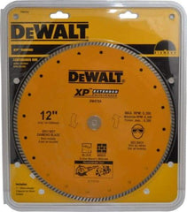 DeWALT - 12" Diam, 1" Arbor Hole Diam, Wet & Dry Cut Saw Blade - Diamond-Tipped, Standard Round Arbor - Top Tool & Supply