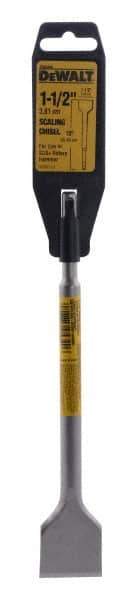 DeWALT - 1-1/2" Head Width, 10" OAL, 3/4" Shank Diam, Scaling Chisel - SDS Plus Drive, SDS Plus Shank, Steel - Top Tool & Supply