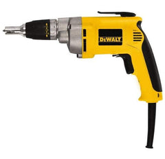 DeWALT - Pistol Grip Handle, 2,500 RPM, 132 In/Lb Torque, Electric Screwdriver - 1/4" Bit Holder, 120 Volts, 6.5 Amps - Top Tool & Supply