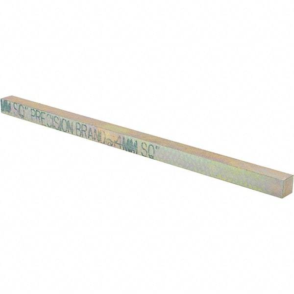 Precision Brand - 12" Long, Zinc Yellow Dichromate Key Stock - Oversized Key Stock - Top Tool & Supply