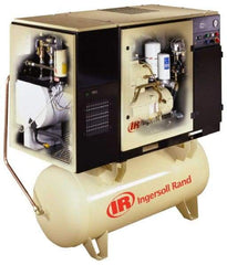 Ingersoll-Rand - 10 hp, 80 Gal Stationary Electric Rotary Screw Air Compressor - Three Phase, 150 Max psi, 34 CFM, 230 Volt - Top Tool & Supply