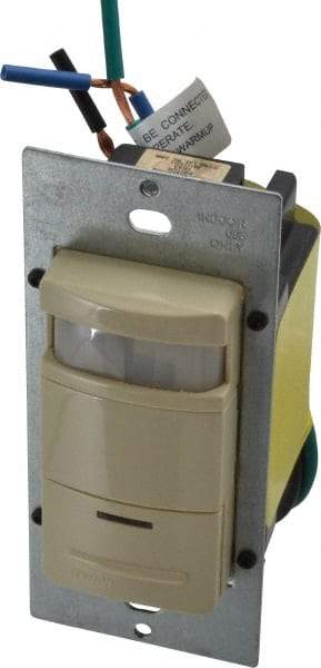 Leviton - 2,100 Square Ft. Coverage, Infrared Occupancy Sensor Wall Switch - 800 at 120 V Incandescent, 1,200 at 120 V and 2,700 at 277 V Fluorescent, 120 to 277 VAC, Ivory - Top Tool & Supply