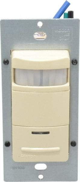 Leviton - 2,100 Square Ft. Coverage, Infrared Occupancy Sensor Wall Switch - 1,800 at 120 V Incandescent, 1,800 at 120 V and 2,700 at 277 V Fluorescent, 120 to 277 VAC, Ivory - Top Tool & Supply