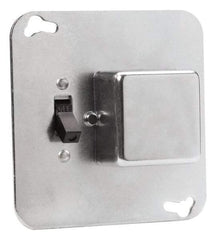 Cooper Bussmann - 125 VAC, Indicating Fuse Cover - For Use with 4 Inch Square Boxes, FUSTAT Plug Fuses and FUSTRON Plug Fuses - Top Tool & Supply