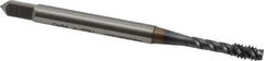 OSG - #10-32 UNF 3 Flute 3B Bottoming Spiral Flute Tap - Vanadium High Speed Steel, TiCN Finish, 2-3/8" OAL, Right Hand Flute, Right Hand Thread, H2, Series 303 - Top Tool & Supply