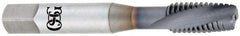 OSG - 1/2-13 UNC 2 Flute 3B Plug Spiral Flute Tap - Vanadium High Speed Steel, TiCN Finish, 3-3/8" OAL, Left Hand Flute, Right Hand Thread, H3, Series 13059 - Top Tool & Supply