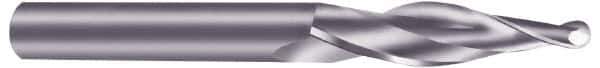 Onsrud - 1/4" Cutting Diam x 2" Length of Cut, 2 Flute, Upcut Spiral Router Bit - Uncoated, Right Hand Cut, Solid Carbide, 4" OAL x 1/2" Shank Diam, Ball End Taper - Top Tool & Supply