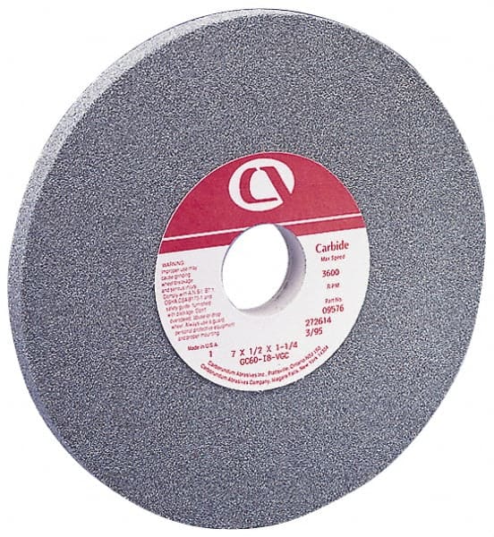 Grier Abrasives - 12" Diam x 3" Hole x 1" Thick, I Hardness, 60 Grit Surface Grinding Wheel - Top Tool & Supply