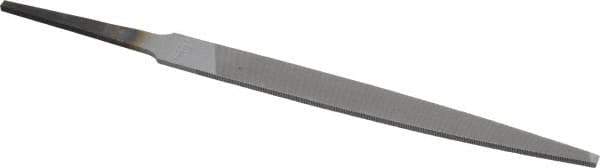 Nicholson - 4" Long, Smooth Cut, Mill American-Pattern File - Single Cut, 5/64" Overall Thickness, Tang - Top Tool & Supply