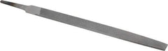 Nicholson - 8" Long, Second Cut, Mill American-Pattern File - Single Cut, 9/64" Overall Thickness, Tang - Top Tool & Supply