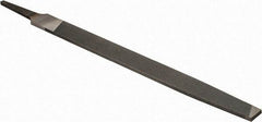 Nicholson - 8" Long, Smooth Cut, Mill American-Pattern File - Single Cut, 9/64" Overall Thickness, Tang - Top Tool & Supply