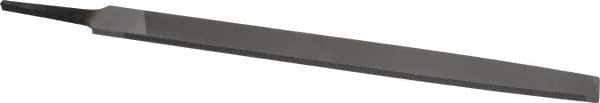 Nicholson - 12" Long, Second Cut, Mill American-Pattern File - Single Cut, 7/32" Overall Thickness, Tang - Top Tool & Supply