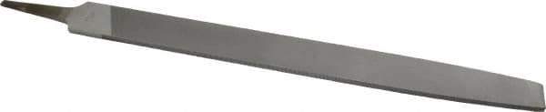 Nicholson - 14" Long, Smooth Cut, Mill American-Pattern File - Single Cut, 1/4" Overall Thickness, Tang - Top Tool & Supply