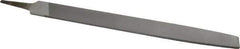 Nicholson - 14" Long, Smooth Cut, Mill American-Pattern File - Single Cut, 1/4" Overall Thickness, Tang - Top Tool & Supply