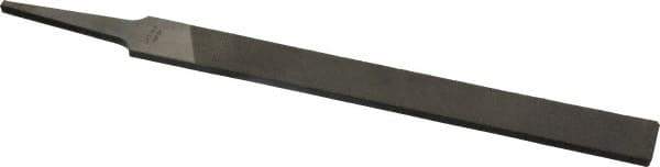 Nicholson - 6" Long, Second Cut, Flat American-Pattern File - Double Cut, 5/32" Overall Thickness, Tang - Top Tool & Supply