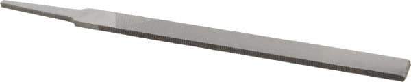 Nicholson - 6" Long, Smooth Cut, Flat American-Pattern File - Double Cut, 5/32" Overall Thickness, Tang - Top Tool & Supply