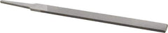 Nicholson - 6" Long, Smooth Cut, Flat American-Pattern File - Double Cut, 5/32" Overall Thickness, Tang - Top Tool & Supply