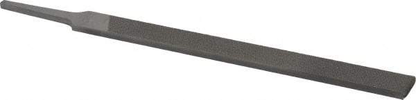 Nicholson - 8" Long, Second Cut, Flat American-Pattern File - Double Cut, 13/64" Overall Thickness, Tang - Top Tool & Supply