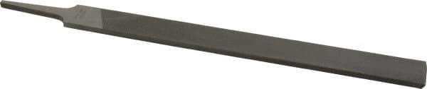 Nicholson - 10" Long, Second Cut, Hand American-Pattern File - Double Cut, 1/4" Overall Thickness, Tang - Top Tool & Supply